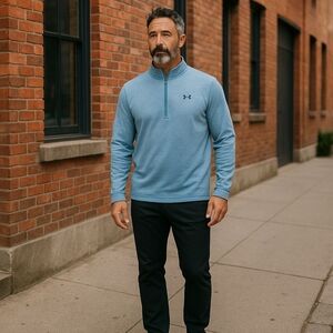 Under Armour Athleisure Fleece Quarter Zip Pull Over Jacket Size Medium‎